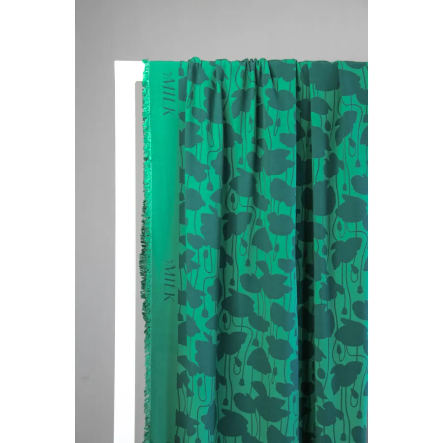 Ecovero viscose crêpe groen -  Poppy Shade Frog - Meet Milk